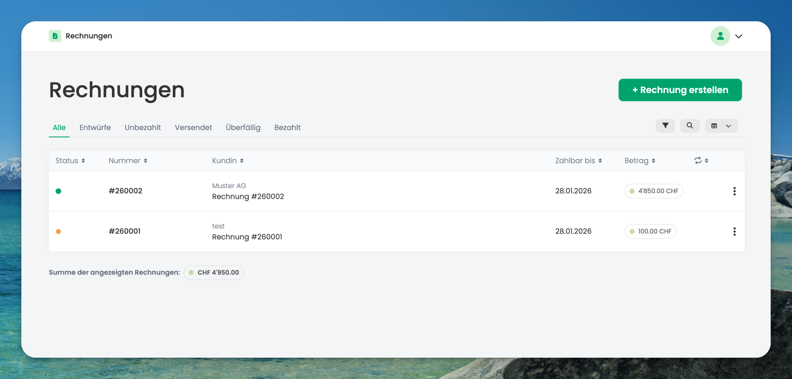 rechnungssoftware schweiz