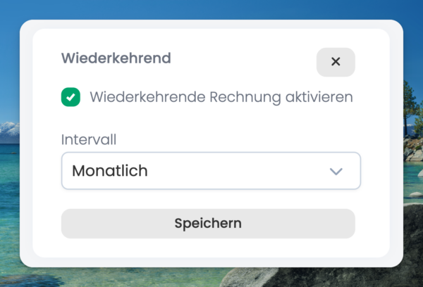 wiederkehrende rechnungen